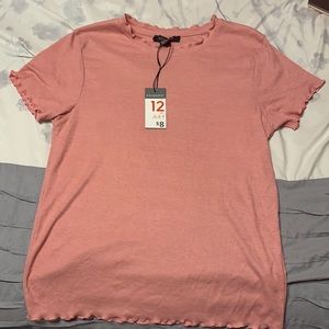 Hi-Neck Pink Tee
